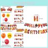 High Quality Fire Department Party Supplies Firefighter Theme Cake Insert Balloon Pull Flag Set