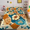 Set Biancheria da Letto per la Casa Lusso Fiore Stampa 3D Copripiumino Set Copripiumino Donna Regina Poliestere Copriletto