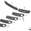 BMW 5 Series F18 Fog Light Frame Part Closure Grille, Compatible with 51117342389 & 51117342390