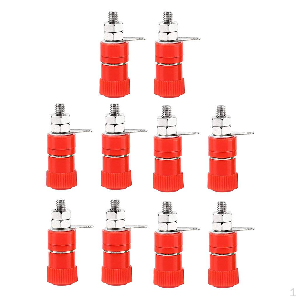 10 Pieces / Pack 4mm Banana Socket Speaker Binding Posts Nut Connector