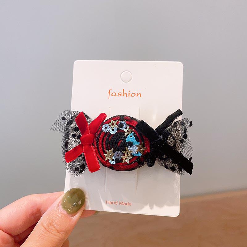 Handmade Halloween Hair Clips for Kids: Pumpkin, Ghost, Black Bat Bow, Party Accessories