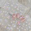 Monet Garden Gilded Flower Nail Stickers - 3D Imitation Dried Flower Design