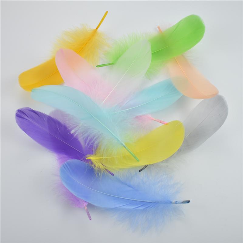 20Pcs Colored Goose Feather 5-7inch/12-18cm  Swan Plumes Handicraft Accessories Wedding Deco Diy Craft Carnival Party Decoration