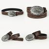 Unisex Stylish Faux Leather Belt With Metal Buckle Belt Paired With Jeans