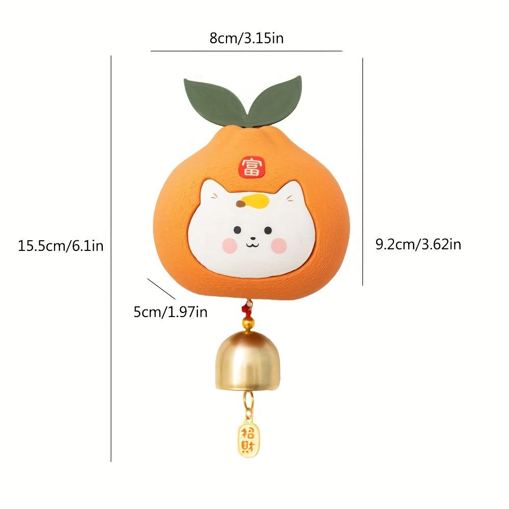 1pc Creative and Cute Tree House Refrigerator Magnets Cartoon magnetic sticker with bell Wall and door decoration Suitable for office Orange color