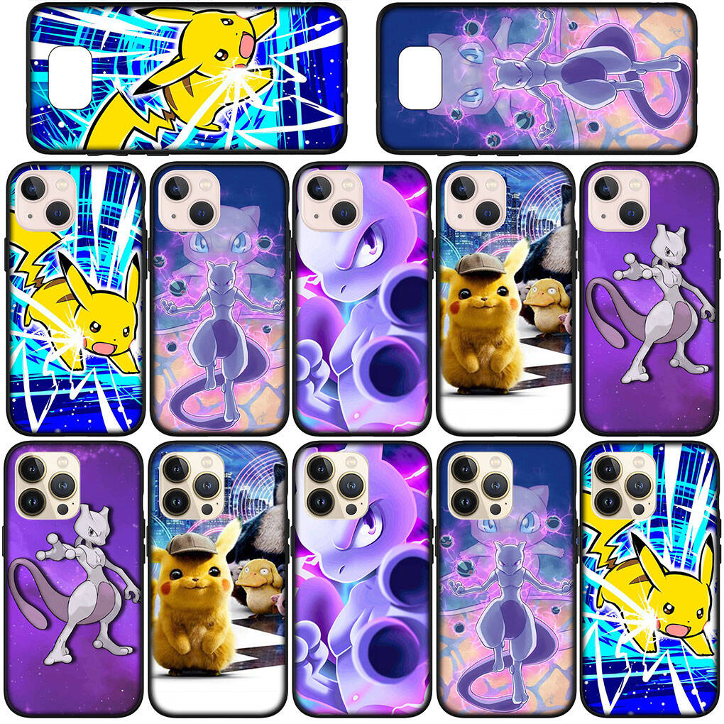 Phone Case for iPhone 17 16 15 Plus Xiaomi Poco F8 F7 X7 X6 M8 C85 C75 Redmi Note 14 12 11 13 Pro Max A4 14C 13C 15C Mew Pokemon Pikachu Mewtwo Cover