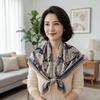 Sunscreen Mom Square Headscarf Lightweight Retro Patterned Square Shawl  Bag Accessories