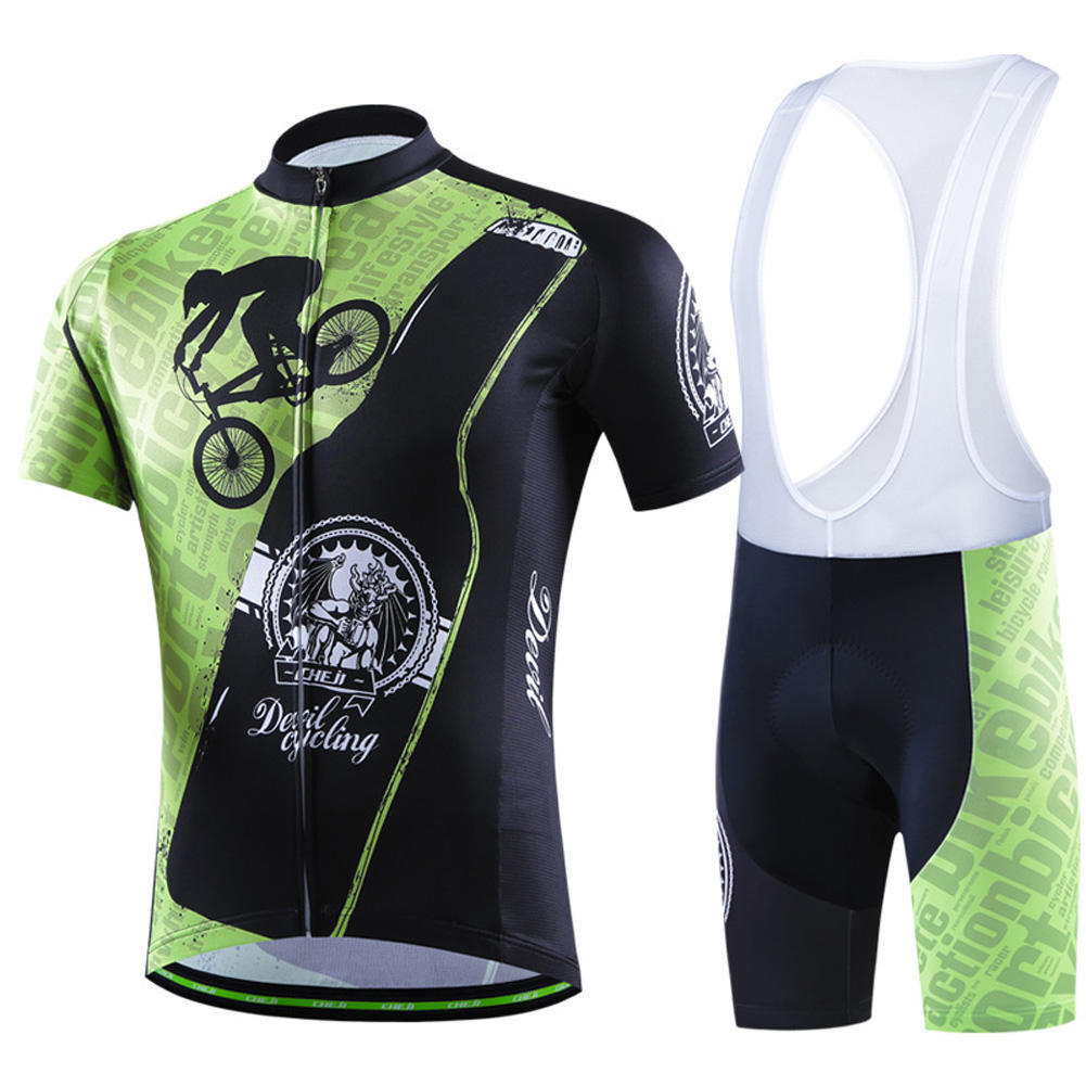 2026 Summer Breathable MTB Road Ridding Wear for Men,Short Sleeve Cycling Jersey with Gel Padded Bib Shorts,Quick-dry Soft Mesh Clothing,Bicycle Wear