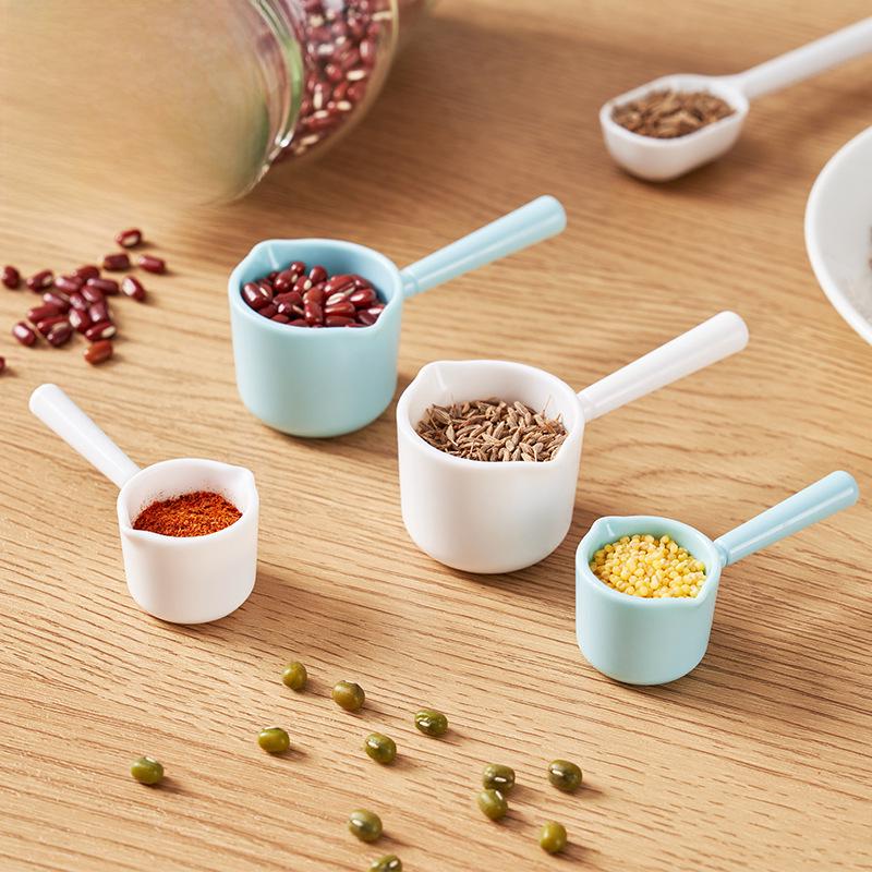 Retro Messlöffel-Set mit langem Griff (2er-Pack) – Küchensalzlöffel und Babymilchpulverlöffel, japanisches Design, KM.6333.