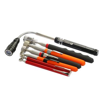 Caneta Magnética Telescópica com Luz Mini Portátil Ferramenta de Pegar com Ímã Haste de Pegar Extensível para Pegar Parafusos Porca Parafuso
