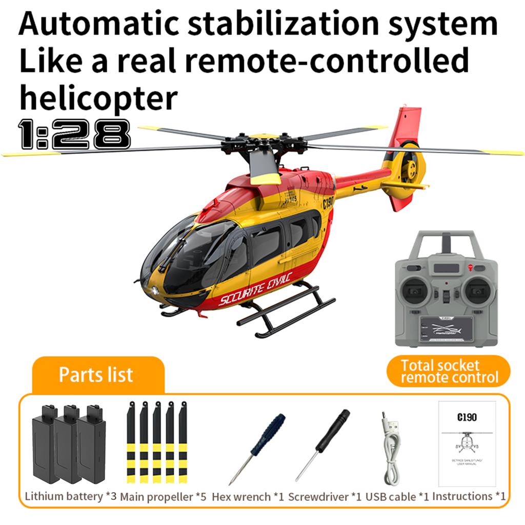 Remote Control Helicopter with Dual Brushless Motor 2.4GHz 4CH Single Propeller Six Gyroscope Stabilization RC Helicopter