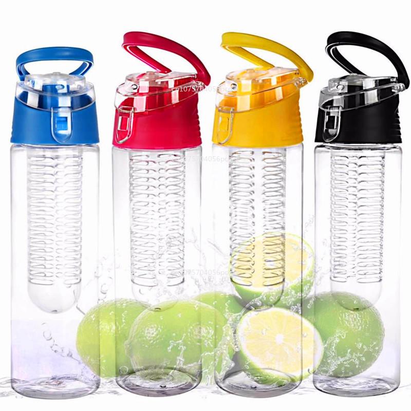 700ml/800ml Taşınabilir Meyve Demleme Su Şişesi Çocuklar Açık Hava Sporları Limon Suyu Şişesi Mutfak Masası Kamp Seyahat için Kapaklı