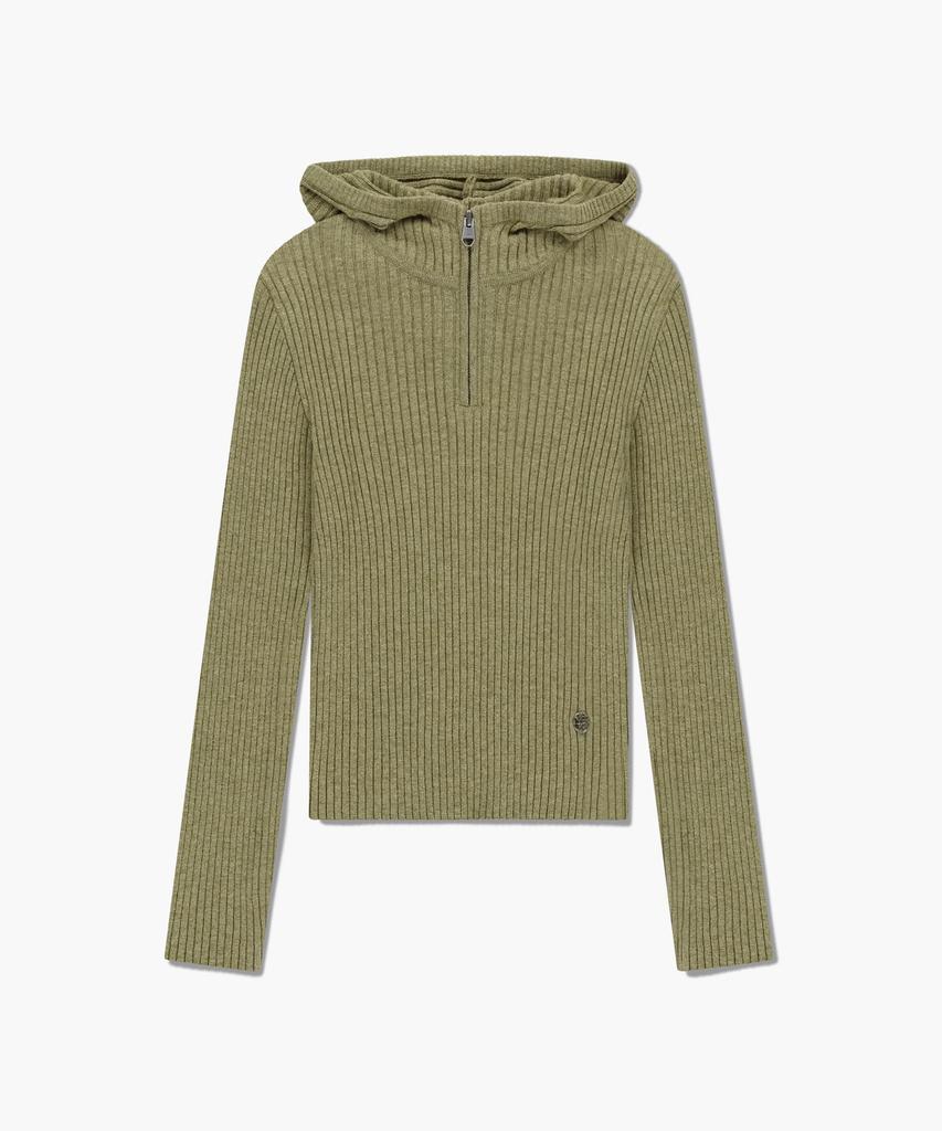 Malittepeulangsowajeobeo W Balaclava Hoodie Slim Knit Light Olive