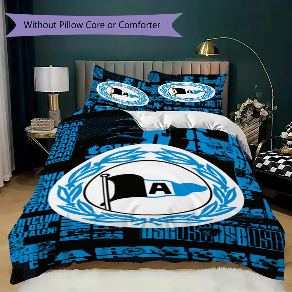 Set Copripiumino Trapuntato con Motivo Arminia Bielefeld Copripiumino Federa Decorazione per la Casa Regalo di Compleanno (1 * copripiumino + 2 * federe senza imbottitura)09