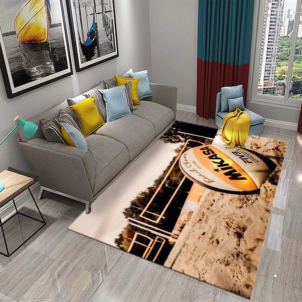 3D Fashion Volleyball Pattern Carpet for Living Room Bedroom Kitchen Bathroom Door Entrance Anti-slip Large Carpet Home Decor