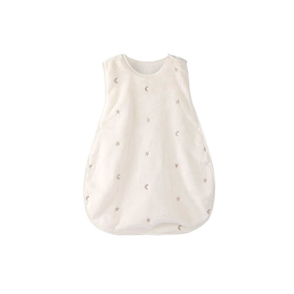 

Жилет из фланелевой марли Sleeper Без рукавов Закрывает ноги, чтобы согреть Предотвращает простуду Hugmuu Белый x Золотой (S, Звезда)