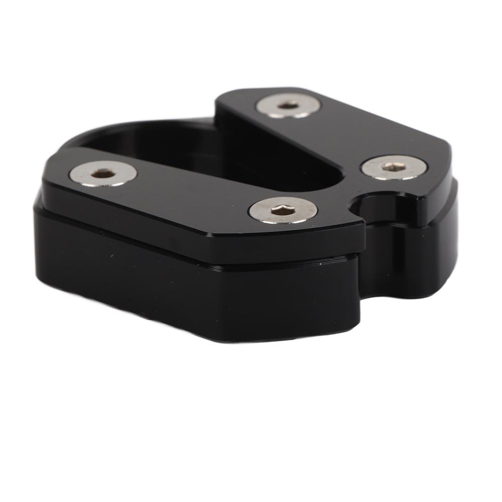 Fuß Seitenständer Verlängerungspad Stabil CNC Aluminiumlegierung Vergrößerer Stützpad für Motorrad Schwarz