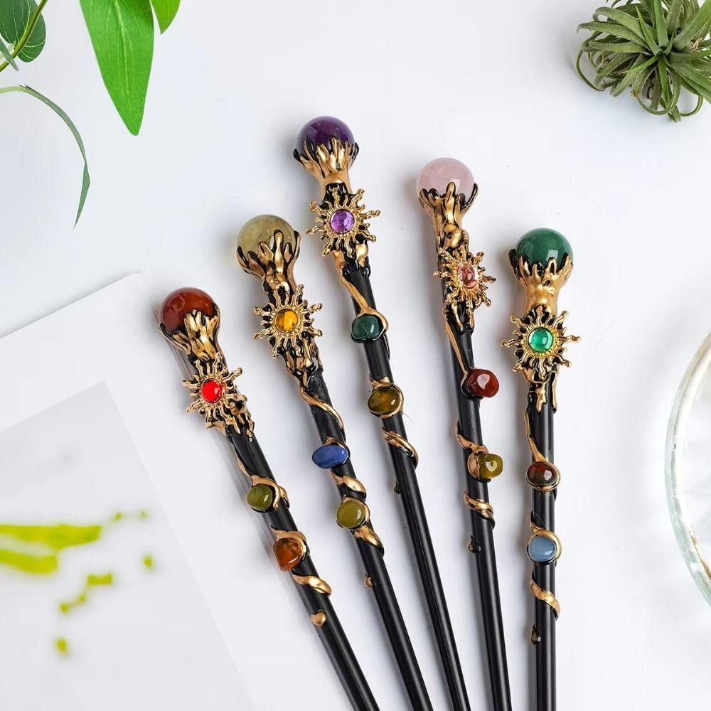 Halloween Prop Fairy Stick Crystal Ball Magic Scepter Creative Crystal Magic Wand Decorative