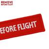 Kiss Me Before Flight Key Chain Red Embroidery Key Ring Keychains