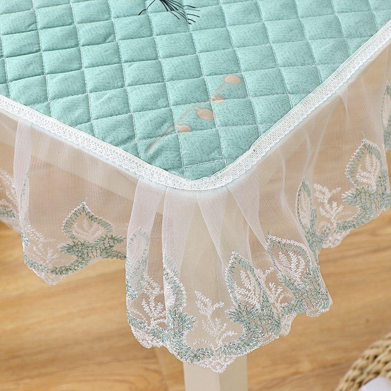 Lace Wave Lace Chair Cover Thickened Dining Table Seat  Cushion European Style Large Flower Table Cloth Integrated Chair Mat