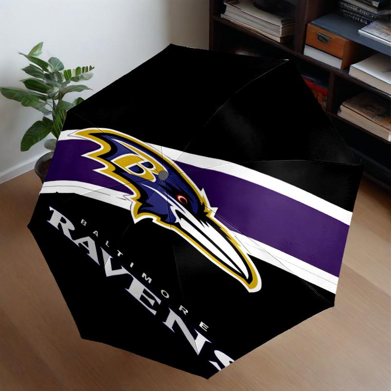Ravens Team Spirit Umbrella 8-Frame for Travel, Camping, Casual Lightweight Portable Umbrella, Essential for Every Family Holidays Gift