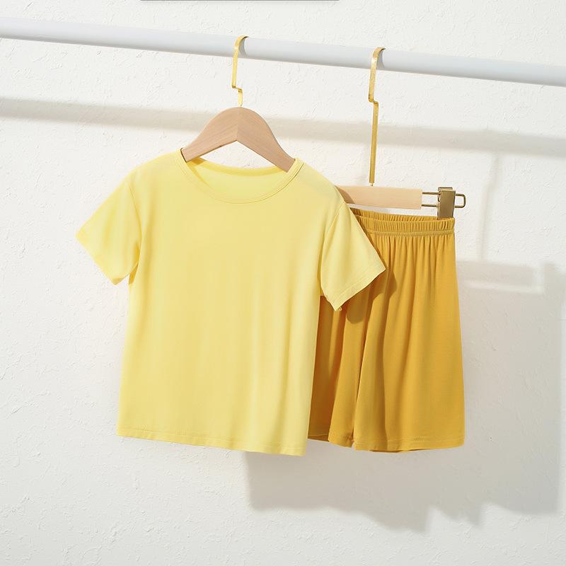 Children's Pajamas Summer Thin Short-sleeved Casual Boys and Girls Set Family Home Wear Set
