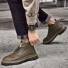 Men Boots Genuine Leather Men Low Top Casual Sneakers High Quality Men's All-match Ankle Boots 2024 New Lace-Up Male Basic Boots