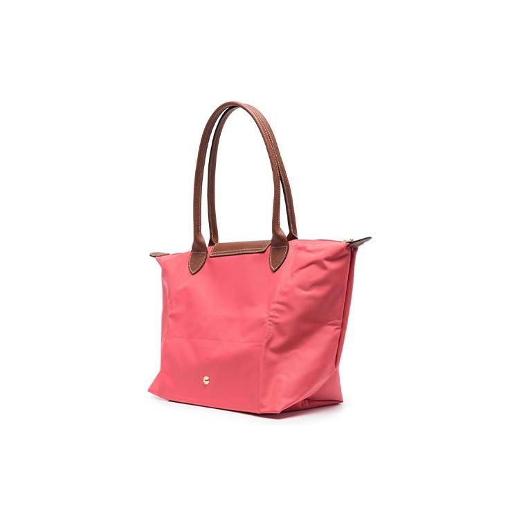 Longchamp Le Pliage Cow Leather Trim Tote Bag, Shopping Bag, Dumpling Bag, Handbag, Shoulder Bag Medium Womens
