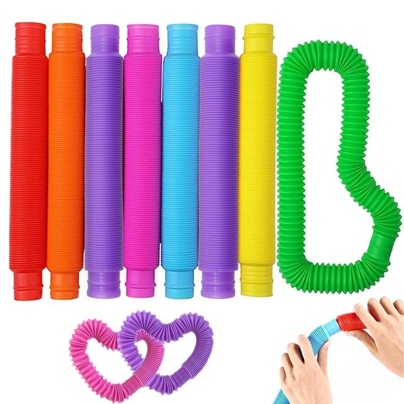 Novelty Pop Tubes Kids Stretch Pipe Fidgeting Tactile Toy Sets Stress Ease Gifts For Stress Antiestres Juguete Ansiedad