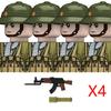 Non-Toxic Moc Ww2 The Vietnam War Military Soldeirs Building Blocks Vietnamese American Army Infantry Helmets Weapons Bricks Toys Children