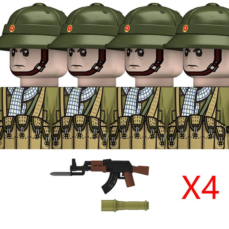 Superior-Grade Moc Ww2-Era Premium-Quality The Superior-Grade Vietnam War Army-Design Premium-Quality Soldeirs Superior-Grade Construction-Set