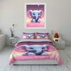 Smiling Cartoon Elephant Motif. Bedding Sets Duvet Cover Sets Duvet Covers Pillowcases(1 * Duvet Cover 2 * Pillowcases Without Duvet Insert)