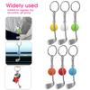 6pcs Creative Design Mini Golf Keychain Mini Size Racket Keychain Pendant Keychain  For Bags