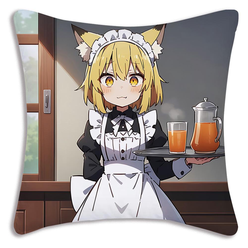 Cute The H-Helpful Fox Senko San Pillow Covers Cartoon Sofa Decorative Home Double-sided Printing Short Plush Cute Cushion Cover