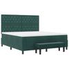 Box Spring Bed with Headboard Dark Green 200 x 180 cm Velvet