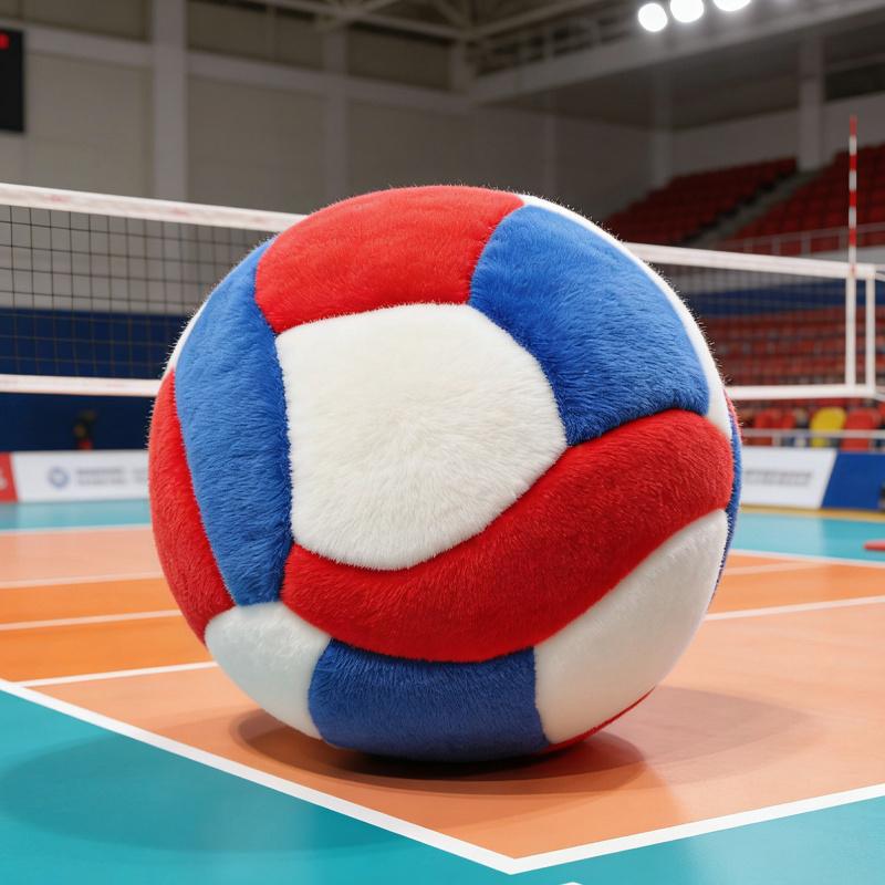 Lifelike Volleyball Plush Toy Pillow, Soft Simulation Cute Kawaii Stuffed Doll For Kids Creative Birthday Gift Home Decor