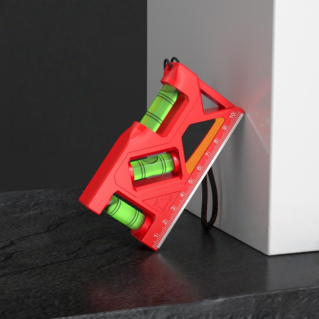 1Pcs Home Portable Magnetic Level Gauge Mini Level Gauge High-Precision Horizontal Vertical Measure Metric Ruler Protractor