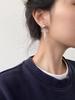 925 Silver Bowknot Gray Pearl Earrings for Women