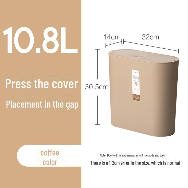 

Camellia Crevice Large Trash Can with Lid for Kitchen, Bathroom & Living Room - Modern, Simple Design Please contact salesman for wholesale