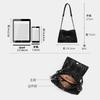 ins wind black pleated soft leather women's bag simple chain shoulder messenger bag Korean versatile large-capacity tote bag