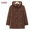 Abrigo de Invierno Acolchado con Capucha Floral para Mujer YUZHAOLIN