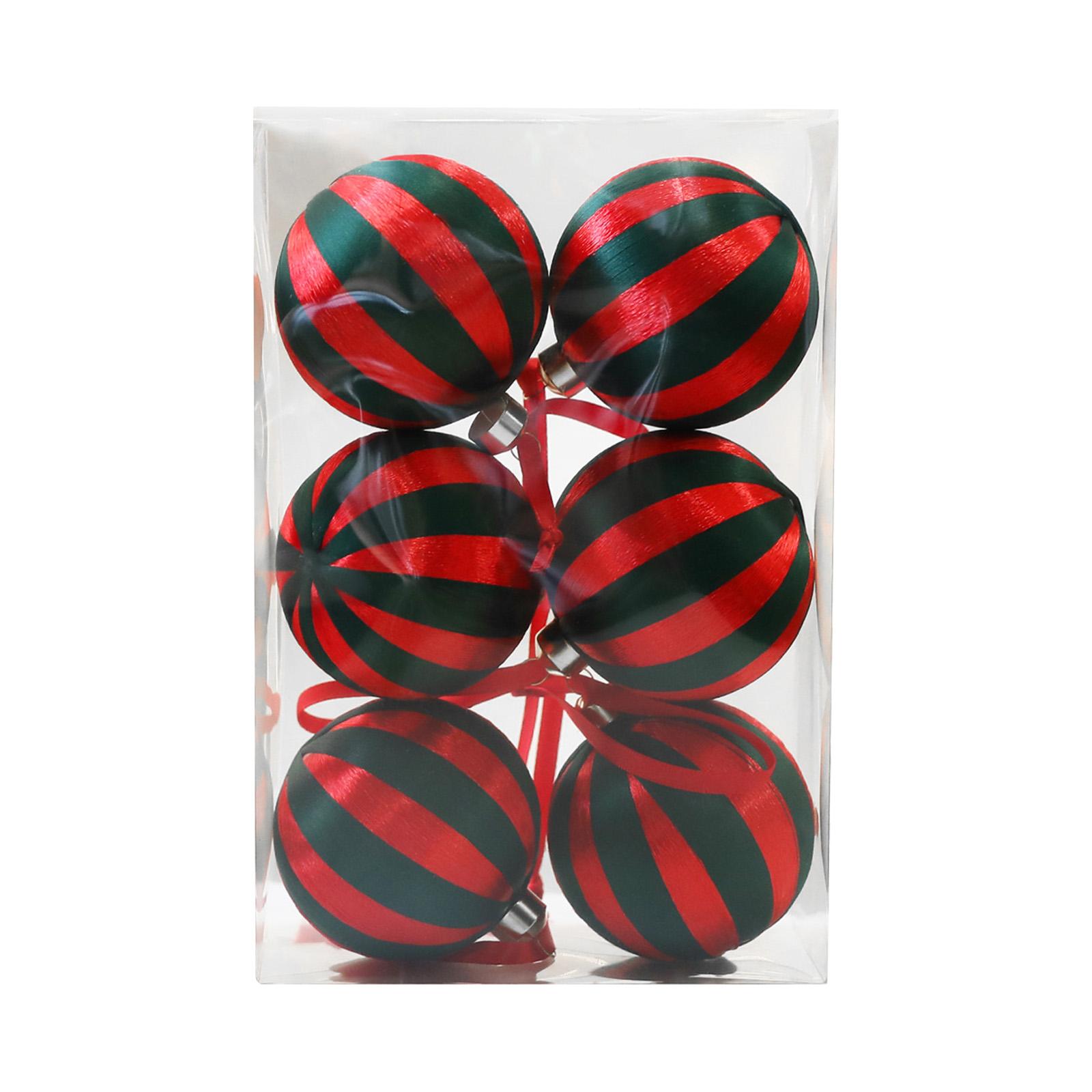 

6Pcs Christmas Ball Ornaments Reusable with Hanging Loops Xmas Tree Balls Decorative Xmas Baubles Xmas Decor for Home Birthday