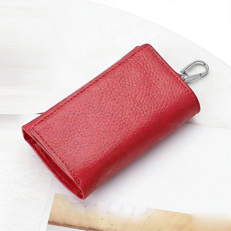 Porte-clés Portefeuille en Cuir Véritable Unisexe - Organisateur de Clés de Voiture/Maison avec Emplacements pour Cartes, Petit Sac Porte-clés (Cadeau prêt