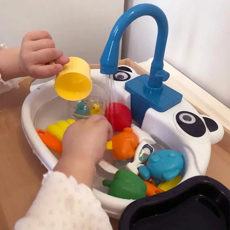 Non-Toxic Children'S Play Kitchen Toys Water Pretend Play House Kids Can Drain Wash Basin Sink Kids Kitchen Set Toy For Children Gifts
