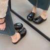 [Yushilai] Retro Mori thick-soled versatile half-slippers for women's 2025 spring new fashion outer wear one pedal