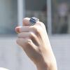 Black Ruby Men's Fashion Color Vintage Jewelry Hip Hop Ring