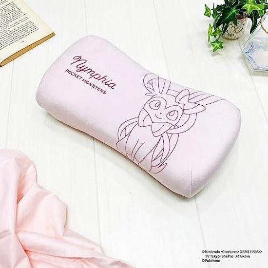 MORIPiLO low rebound cushion lumbar pillow Pokémon Ninfia (mini relax pillow) skin-friendly fluffy texture goods plush nap pink 15x31x8cm character