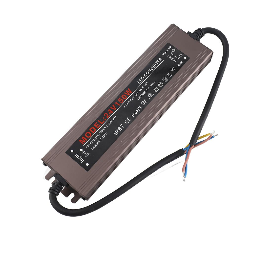IP67 LED Driver Switch Power Supply Transformer Adapter Constant Voltage Output for LED Strip Light Outdoor Lightbox