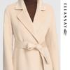 ELLASSAY Women's 100% Cashmere Long Wool Coat