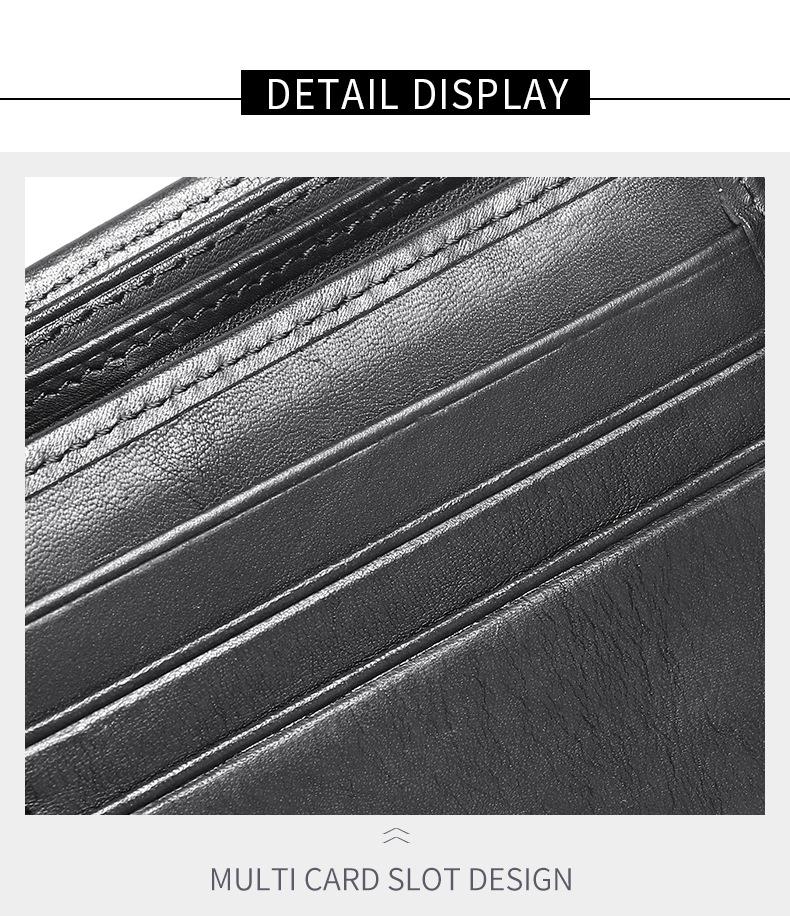 European and American Men's Genuine Leather RFID Anti-Theft Wallet - Short, Stylish, Anti-Magnetic Coin Purse & Money Clip